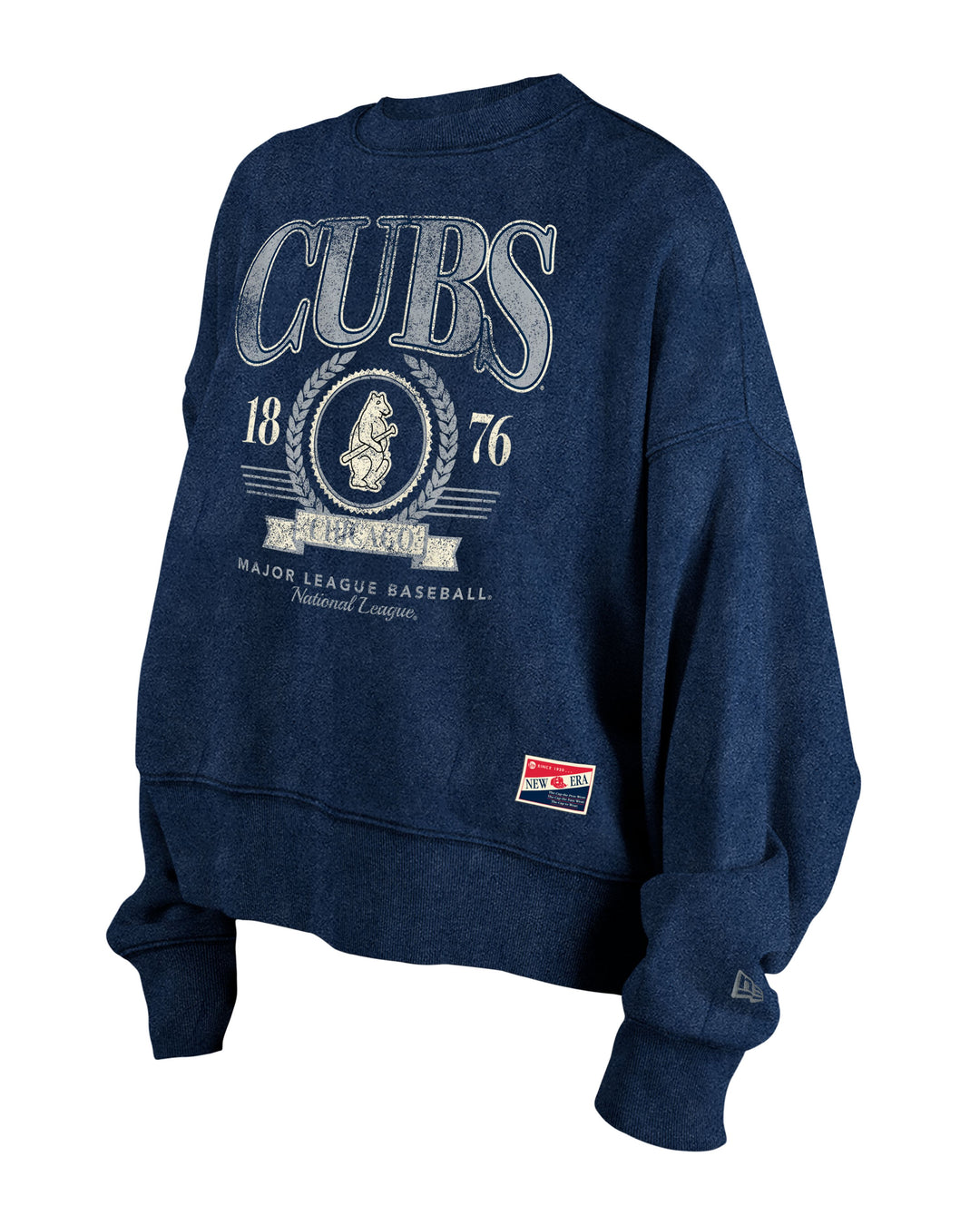 Chicago Cubs 1914 Throwback Navy Women's Crew Sweatshirt by New Era Sweatshirts & Hoodies NEW ERA CAP COMPANY