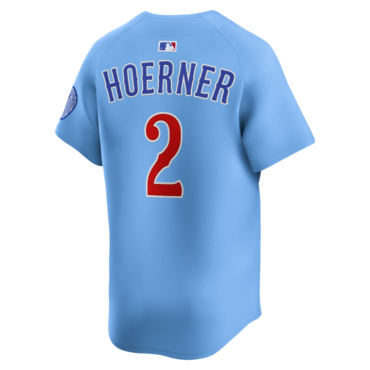 Chicago Cubs Nico Hoerner Blues Alternate Limited Baby Blue Jersey by Nike