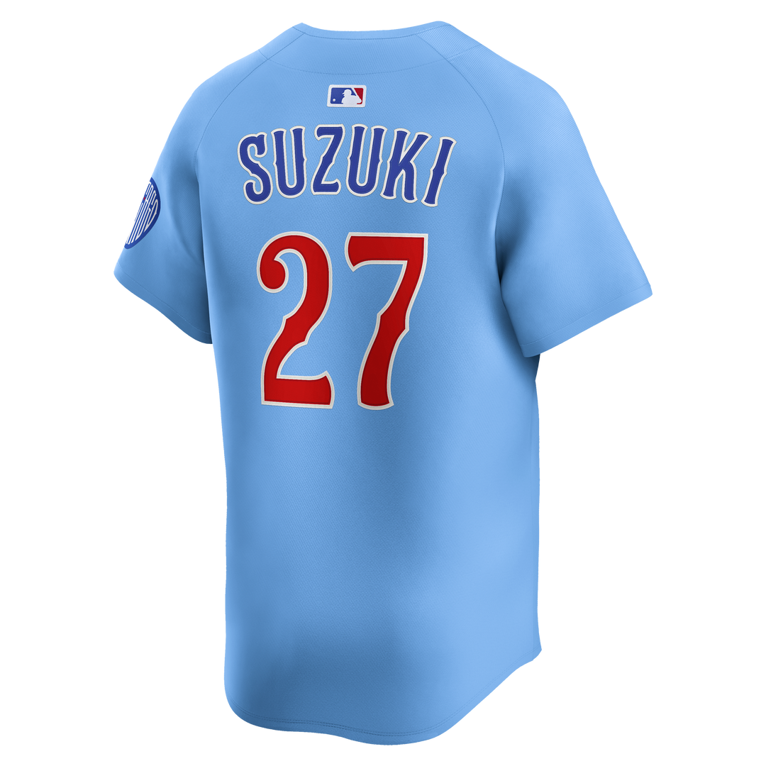 Chicago Cubs Seiya Suzuki Blues Alternate Limited Baby Blue Jersey by Nike