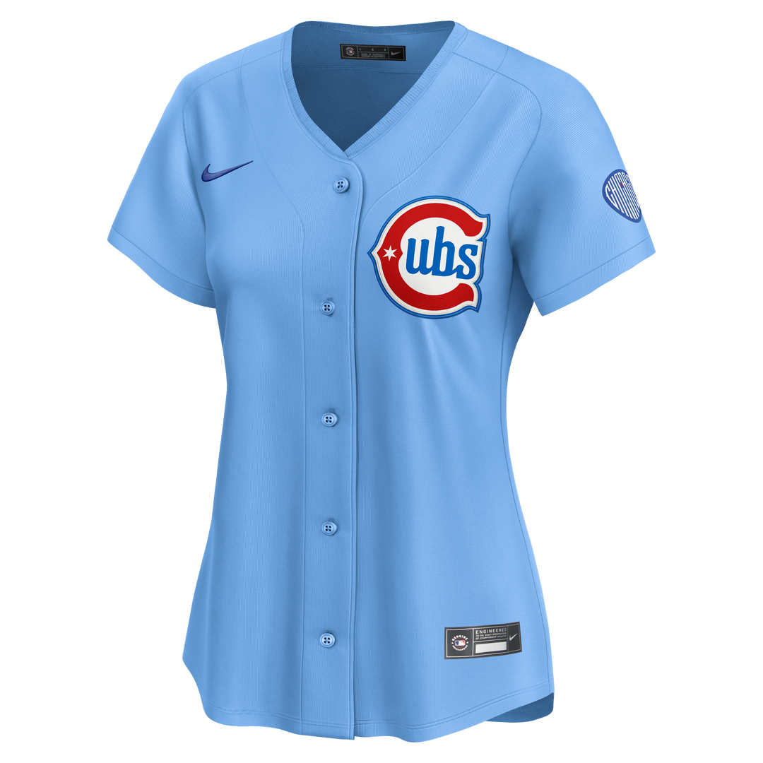 Chicago Cubs Women's Blues Alternate Limited Baby Blue Jersey by Nike