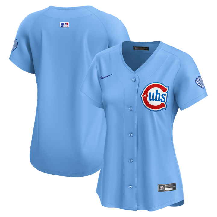 Chicago Cubs Women's Blues Alternate Limited Baby Blue Jersey by Nike