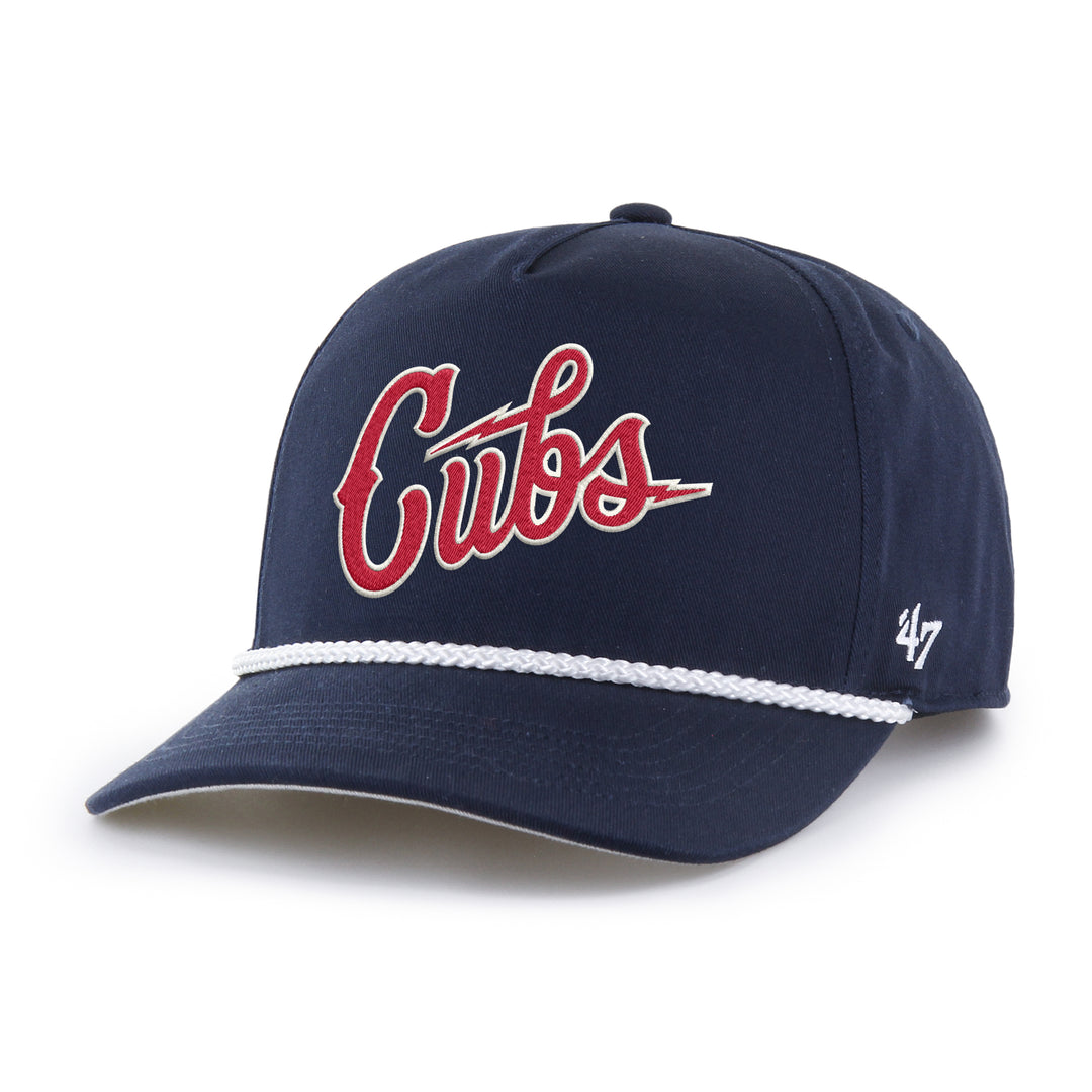 Chicago Cubs Blues Alt Script Navy Rope Hitch Cap by '47 Brand Caps TWINS ENTERPRISE INC