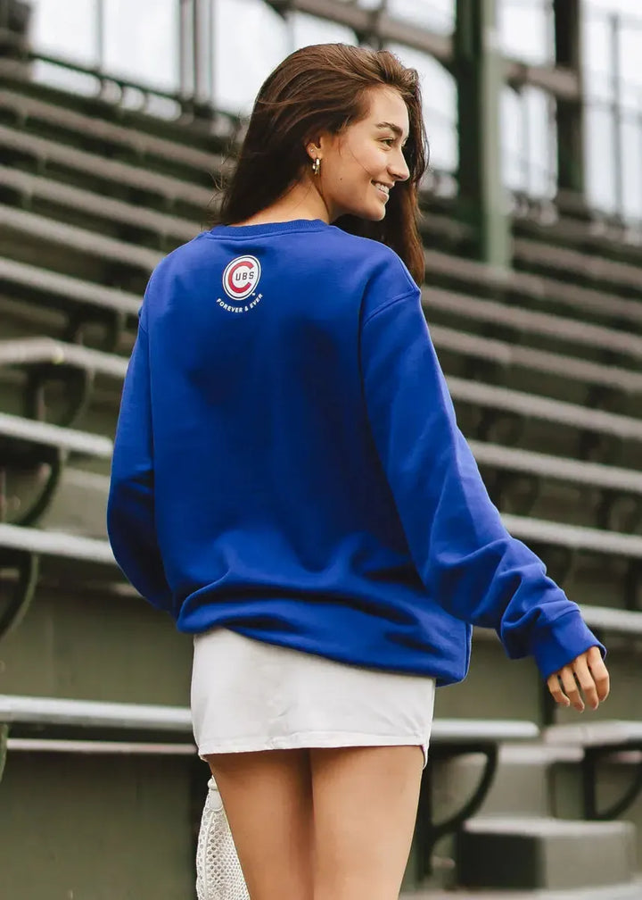 Chicago Cubs X Alice &amp; Wonder Cubbies Puff Royal Blue Sweatshirt Sweatshirts &amp; Hoodies NEW ERA CAP COMPANY
