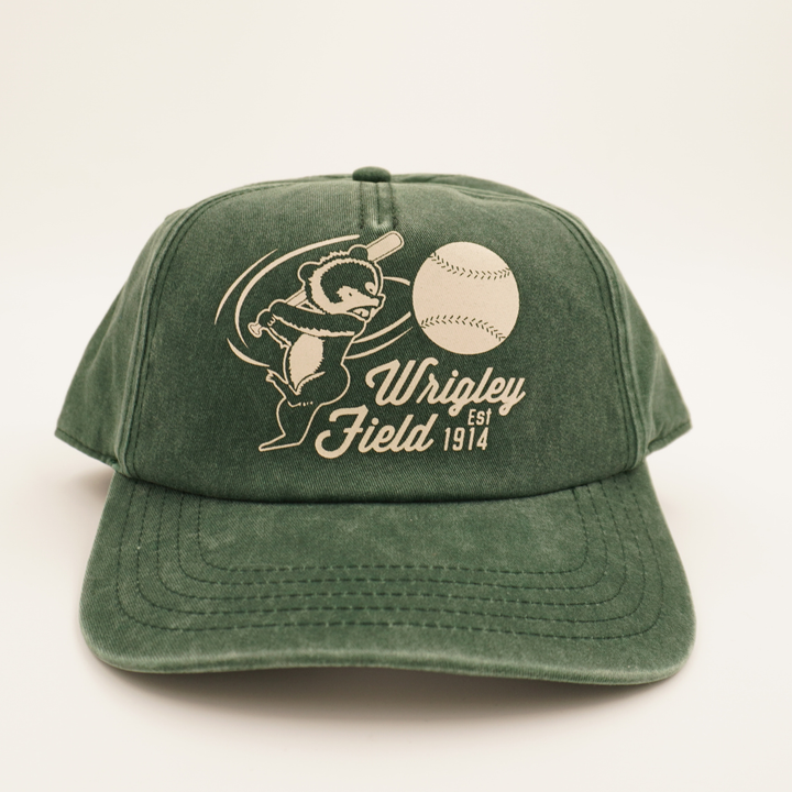 Wrigley Field Swinging Bear Rope Snapback Cap in White by American Needle Cap AMERICAN NEEDLE