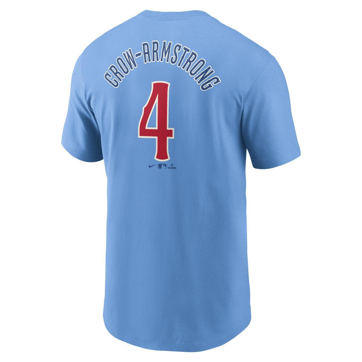 Chicago Cubs Pete Crow-Armstrong Blues Alt Name & Number Tee by