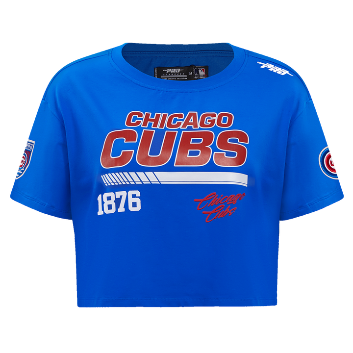 CHICAGO CUBS PRO STANDARD WOMEN'S FAST LANE ROYAL BOXY TEE