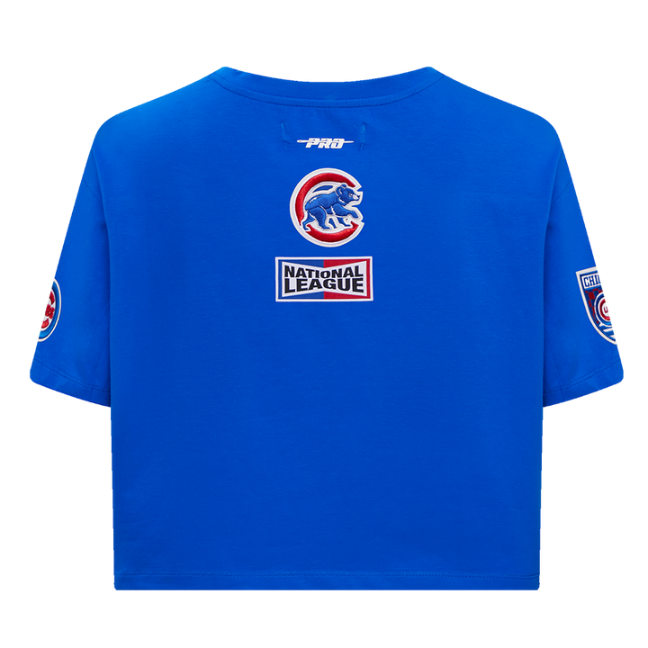 CHICAGO CUBS PRO STANDARD WOMEN'S FAST LANE ROYAL BOXY TEE