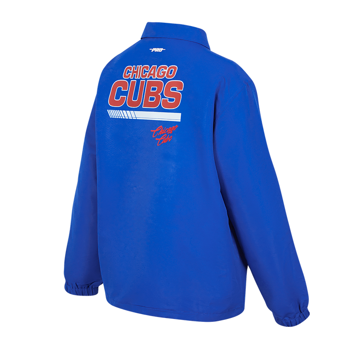 CHICAGO CUBS PRO STANDARD MEN'S FAST LANE COACH JACKET Jackets & Outerwear PRO STANDARD