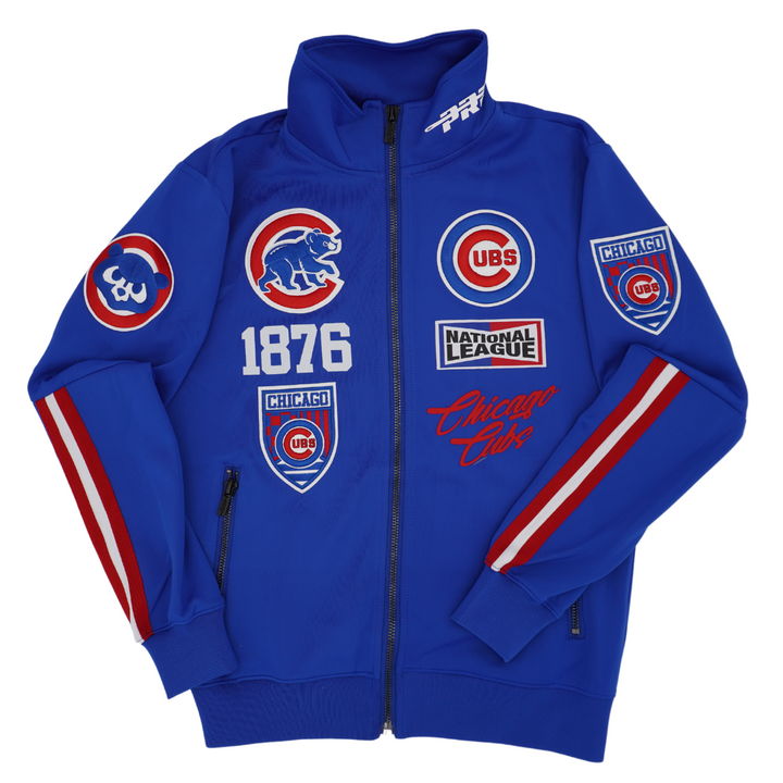 CHICAGO CUBS PRO STANDARD MEN'S LOGOMANIA BLUE JACKET