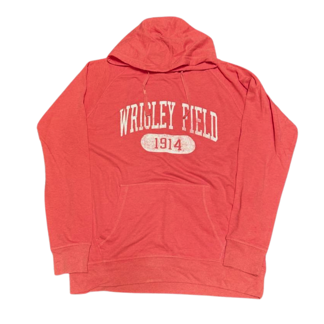 WRIGLEY FIELD HEATHER RED AND PINK HOODIE