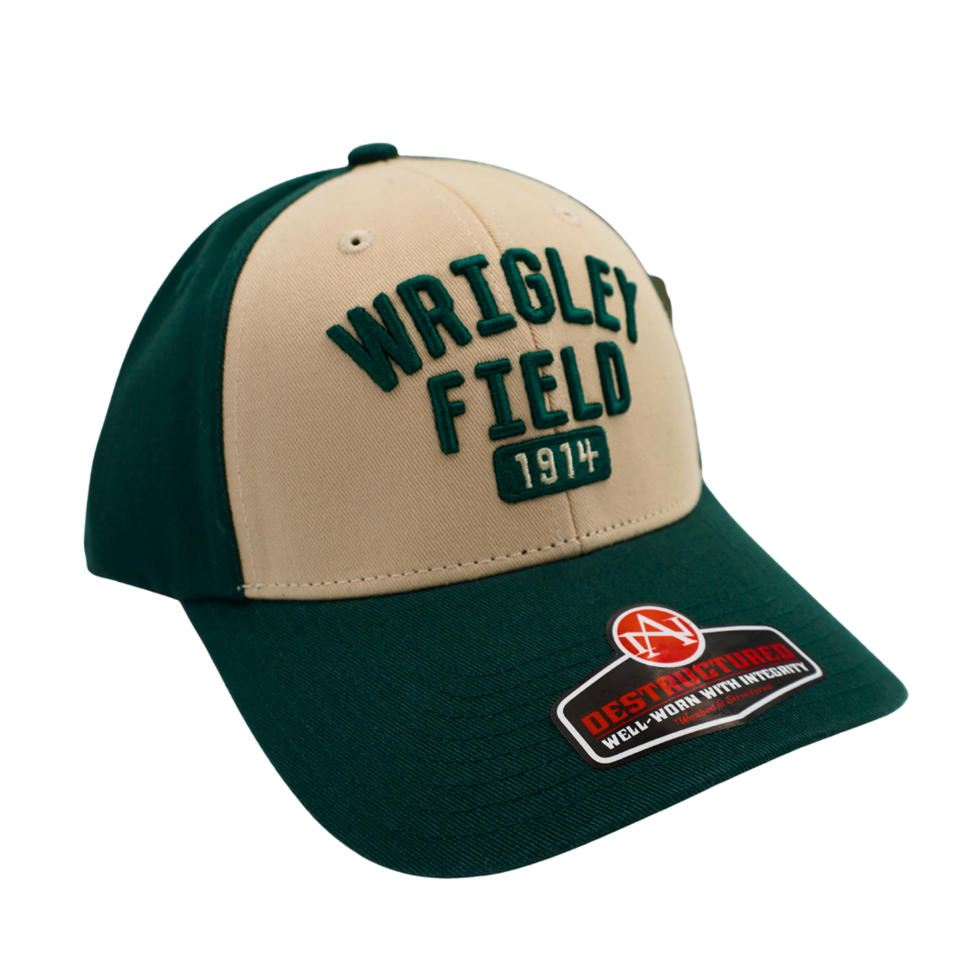Wrigley Field Pastime Cap - Green & Ivory Caps AMERICAN NEEDLE