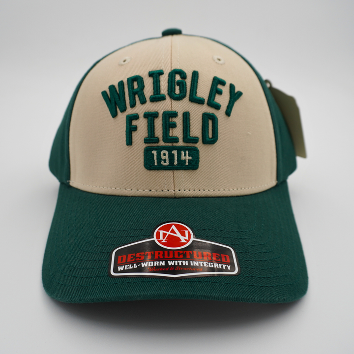 Wrigley Field Pastime Cap - Green &amp; Ivory Caps AMERICAN NEEDLE