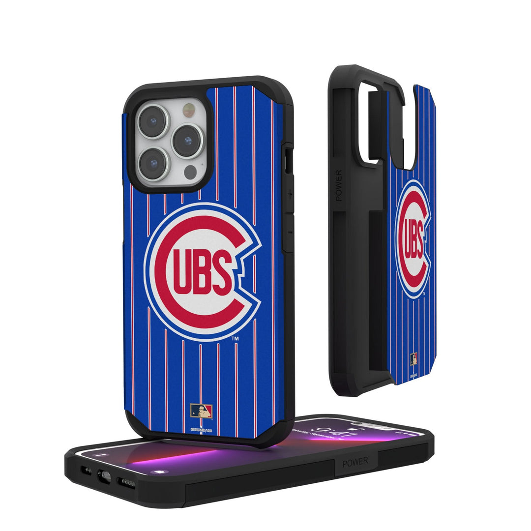Chicago Cubs 1948-1956 - Cooperstown Collection Pinstripe Rugged Phone Case Phone Cases Keyscaper