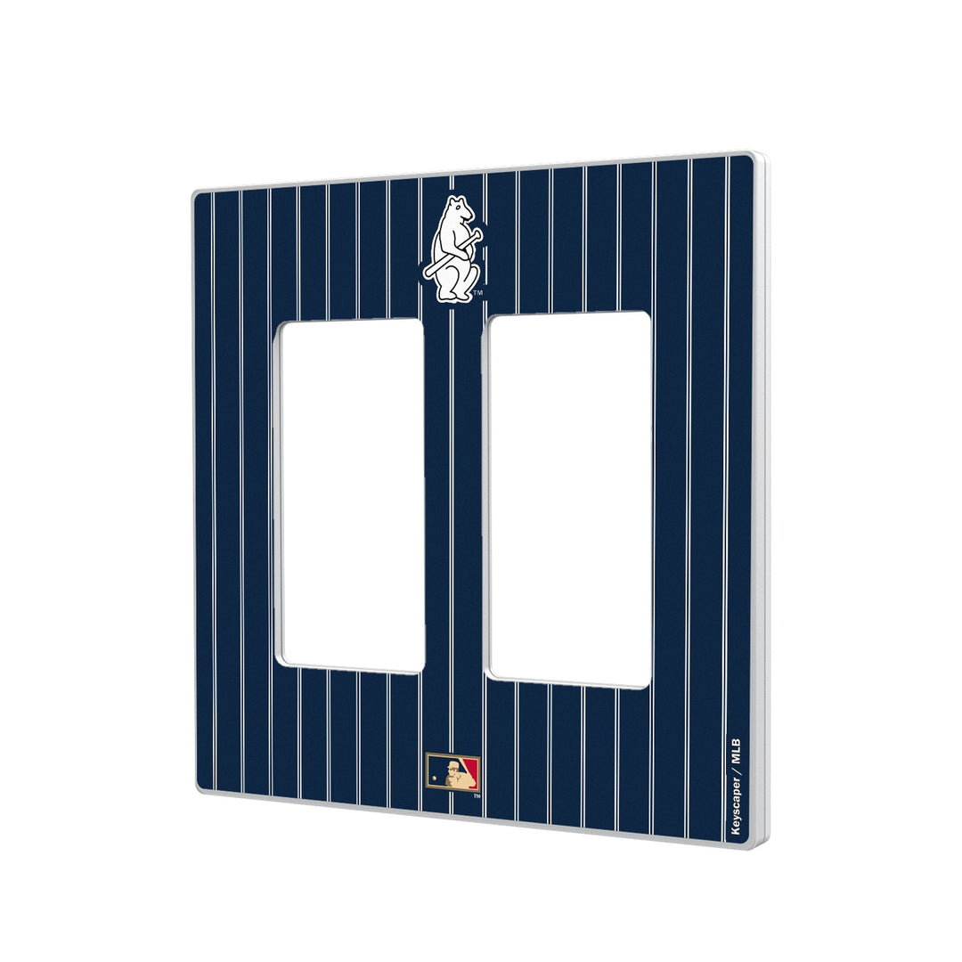 Chicago Cubs 1914 - Cooperstown Collection Pinstripe Hidden-Screw Light Switch Plate Light Switch Plates Keyscaper