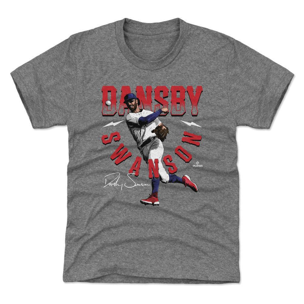 Chicago Cubs Dansby Swanson Bold Youth T-Shirt Short Sleeve Tees 500 LEVEL
