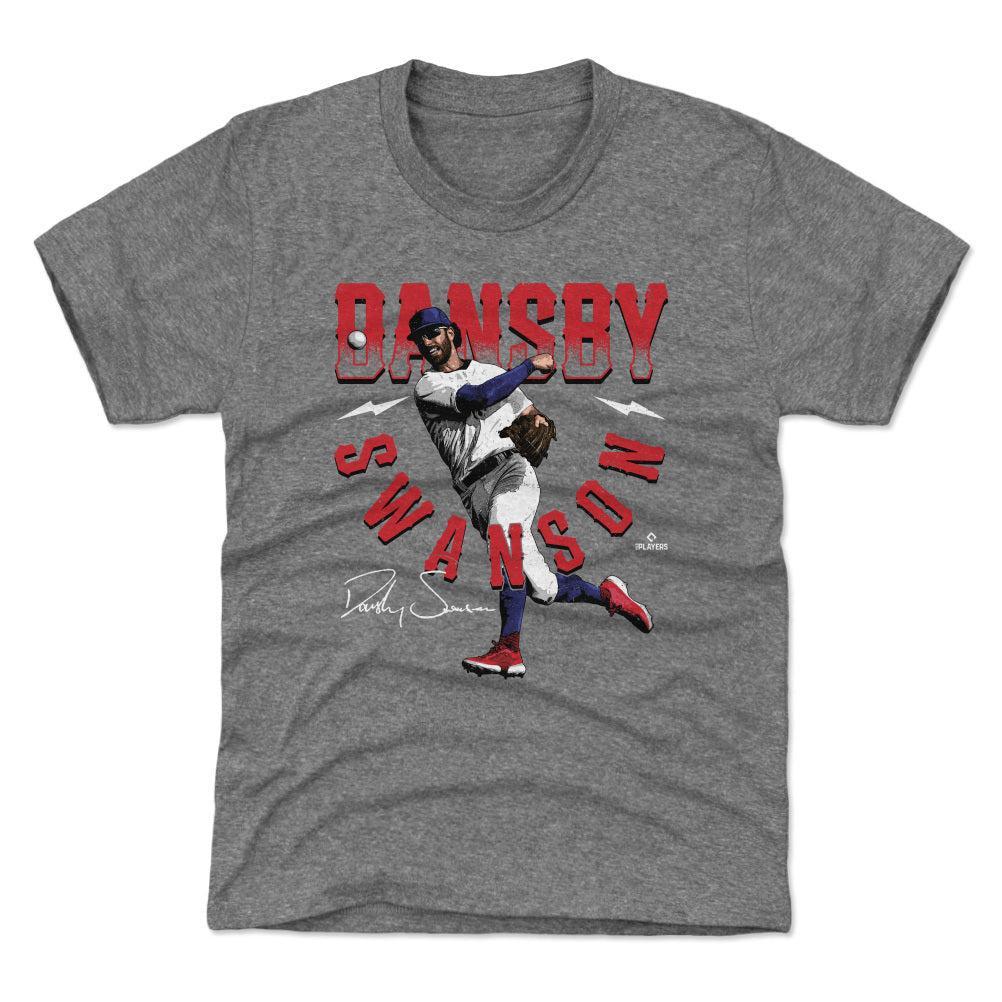 Chicago Cubs Dansby Swanson Bold Youth T-Shirt Short Sleeve Tees 500 LEVEL
