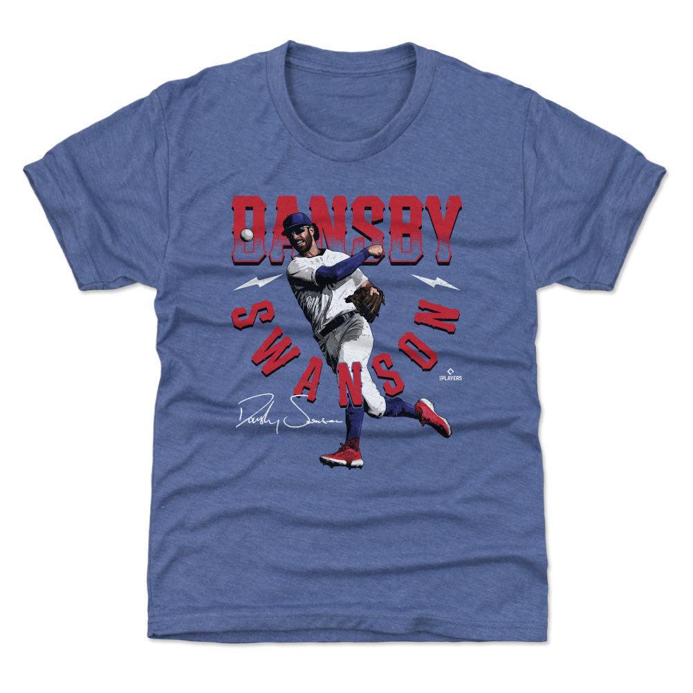 Chicago Cubs Dansby Swanson Bold Youth T-Shirt Short Sleeve Tees 500 LEVEL