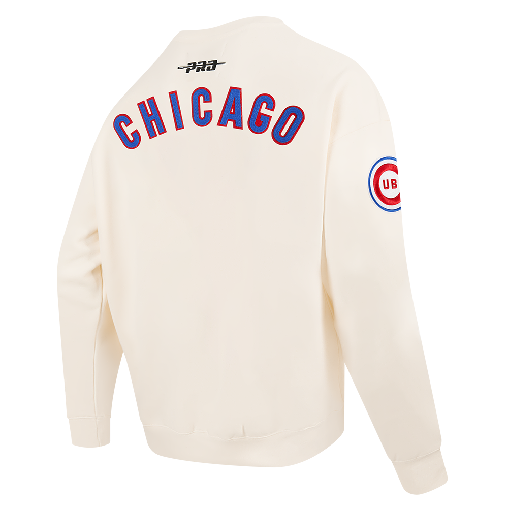 Chicago Cubs 1969 Cooperstown Crewneck Sweatshirt Cream by Pro Chicago Cubs 1969 Cooperstown Crewneck Sweatshirt Cream by Pro