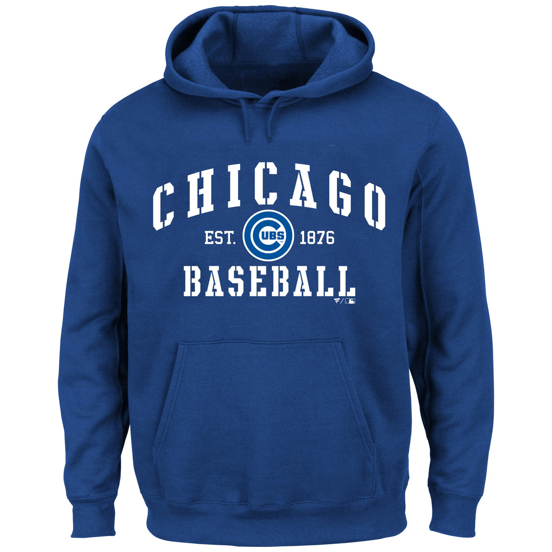 CHICAGO CUBS MEN'S BIG & TALL BULLSEYE LOGO CLASSIC ROYAL HOODIE