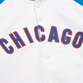 CHICAGO CUBS MITCHELL & NESS MEN'S ERNIE BANKS LIGHTWEIGHT SATIN JACKET