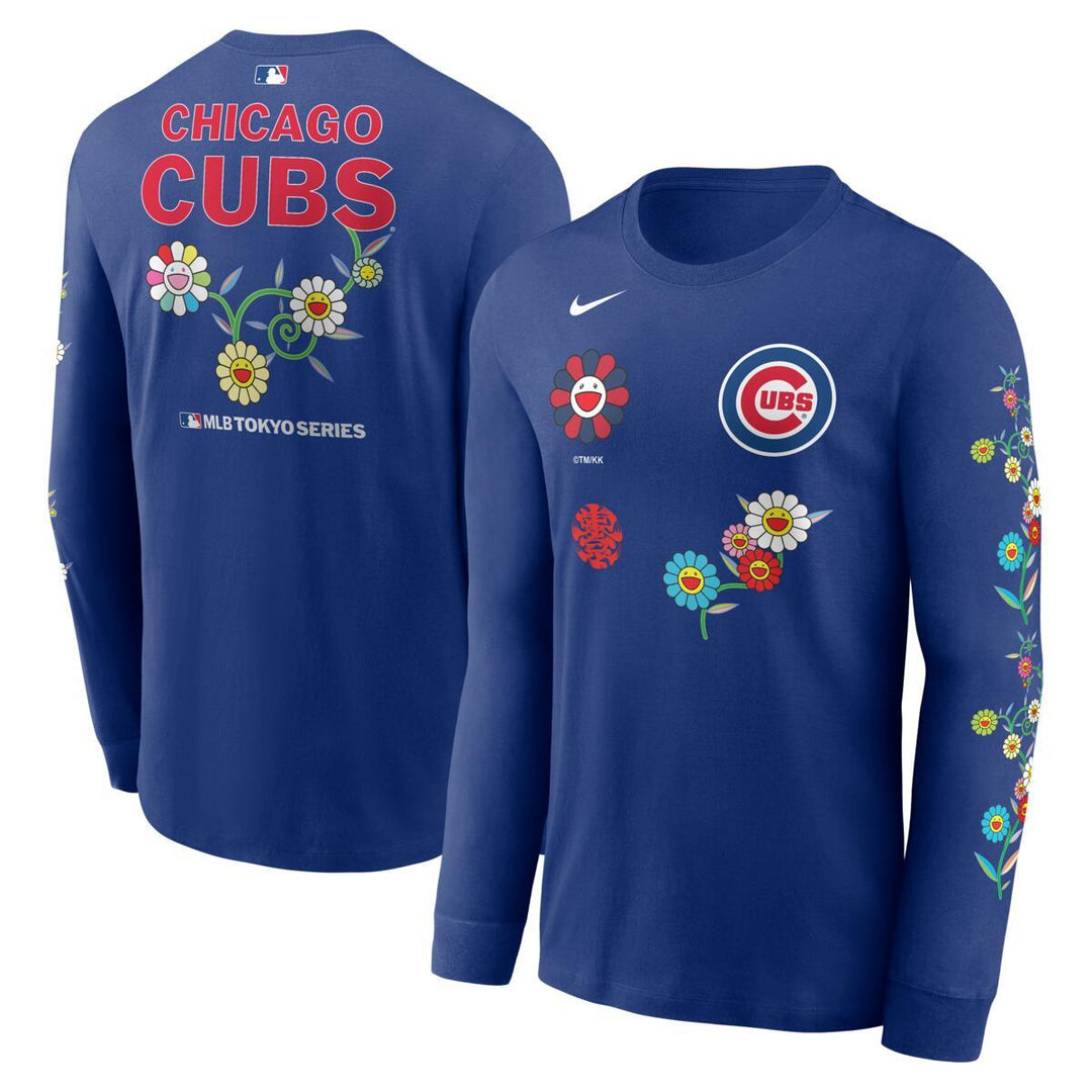 Chicago Cubs x Murakami Multi Icon Long Sleeve Royal T-Shirt by Nike Long Sleeve Tees Nike