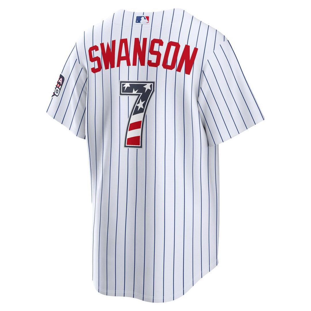 Chicago Cubs Dansby Swanson Home USA 250 Jersey by Nike