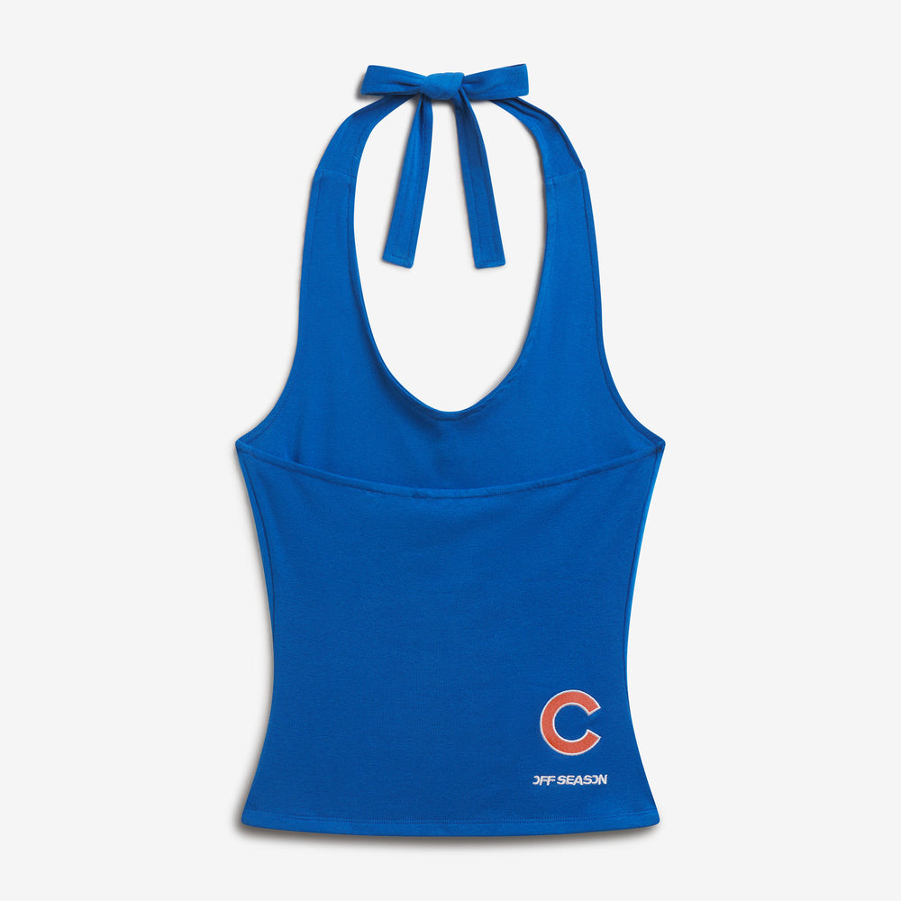 TNW CUB LOGO RUCHED HALTER TOP - 8/15 OFF SEASON