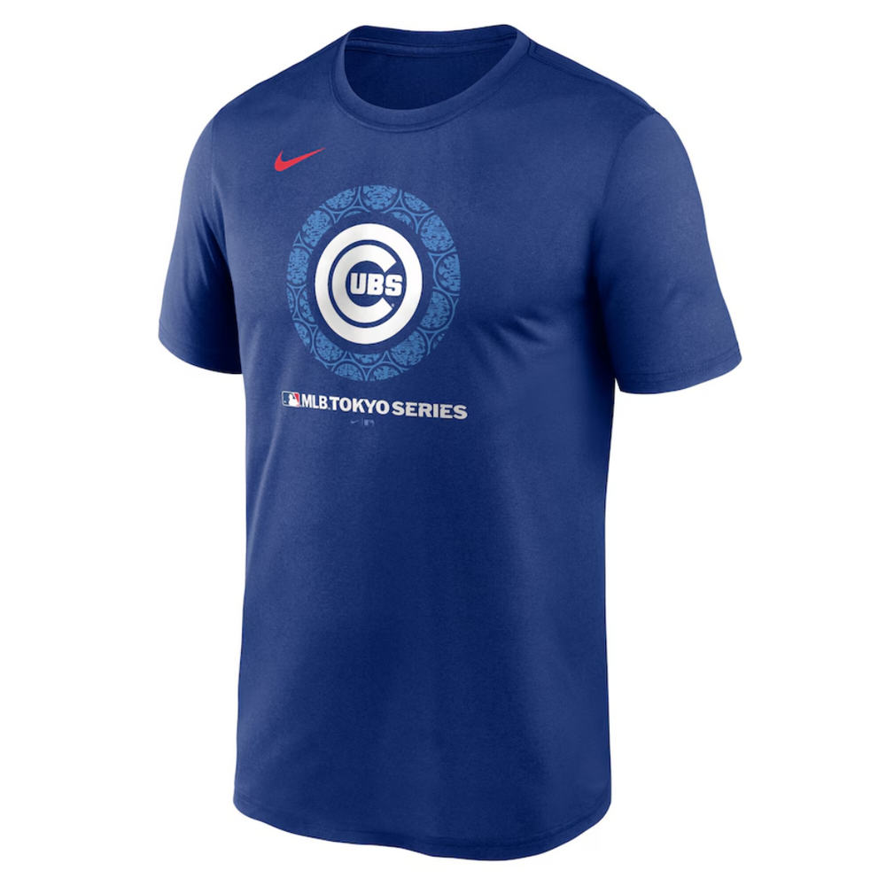 Chicago Cubs Nike Tokyo Series 2025 World Tour Logo Navy Tee Short Sleeve Tees Nike