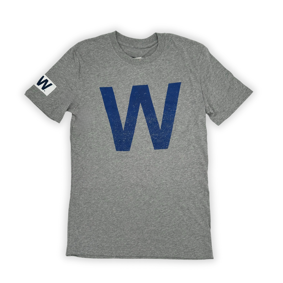 Chicago Cubs Unisex W Collection Grey Tee by New Era Short Sleeve Tees NEW ERA CAP COMPANY