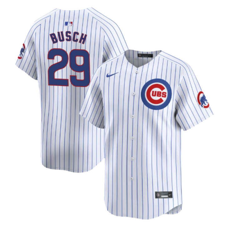 CHICAGO CUBS NIKE MEN'S MICHAEL BUSCH HOME LIMITED JERSEY