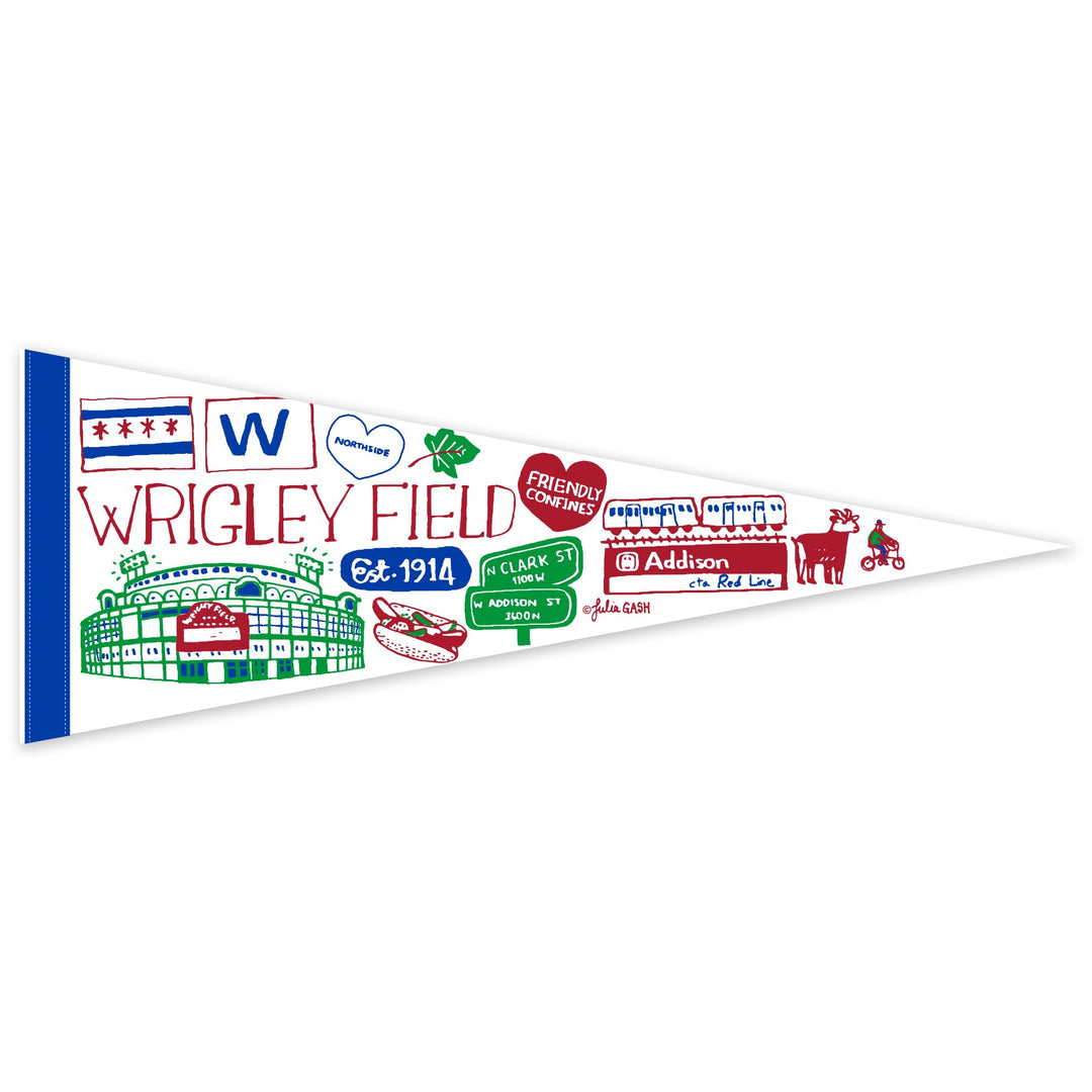 JULIA GASH x WRIGLEY FIELD PENNANT - Ivy Shop