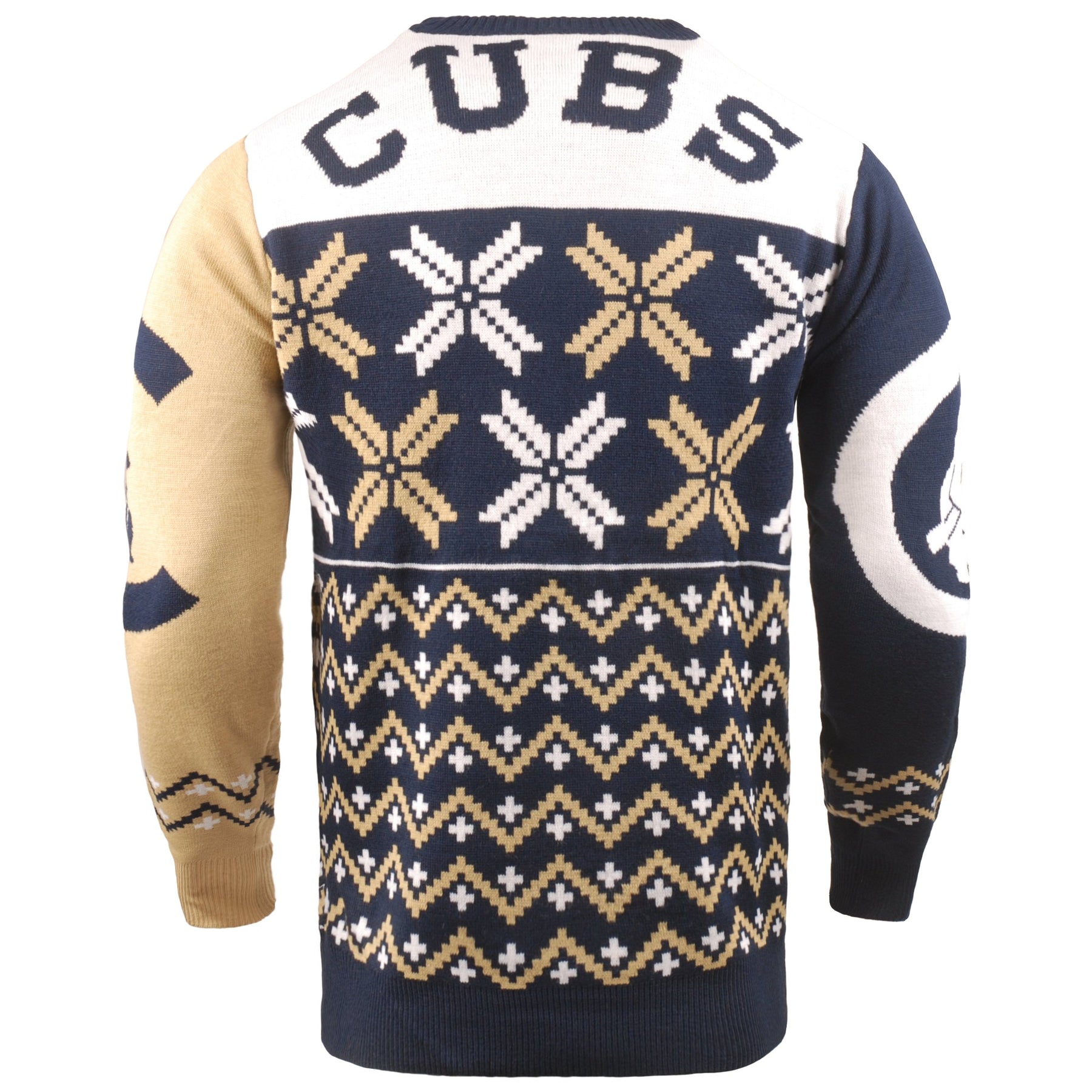 Chicago Cubs Mitchell & Ness Men's Retro Block Stripe Zip Up Sweater L