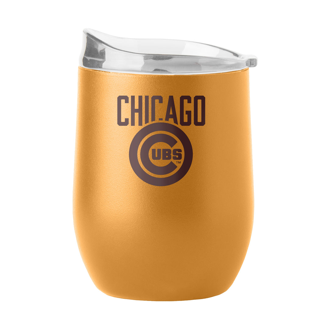 CHICAGO CUBS LOGO BRAND OAK WINE TUMBLER