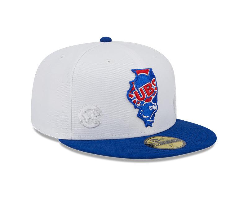 Chicago Cubs Mitchell & Ness 1969 Logo Tricolor Fitted Cap 7