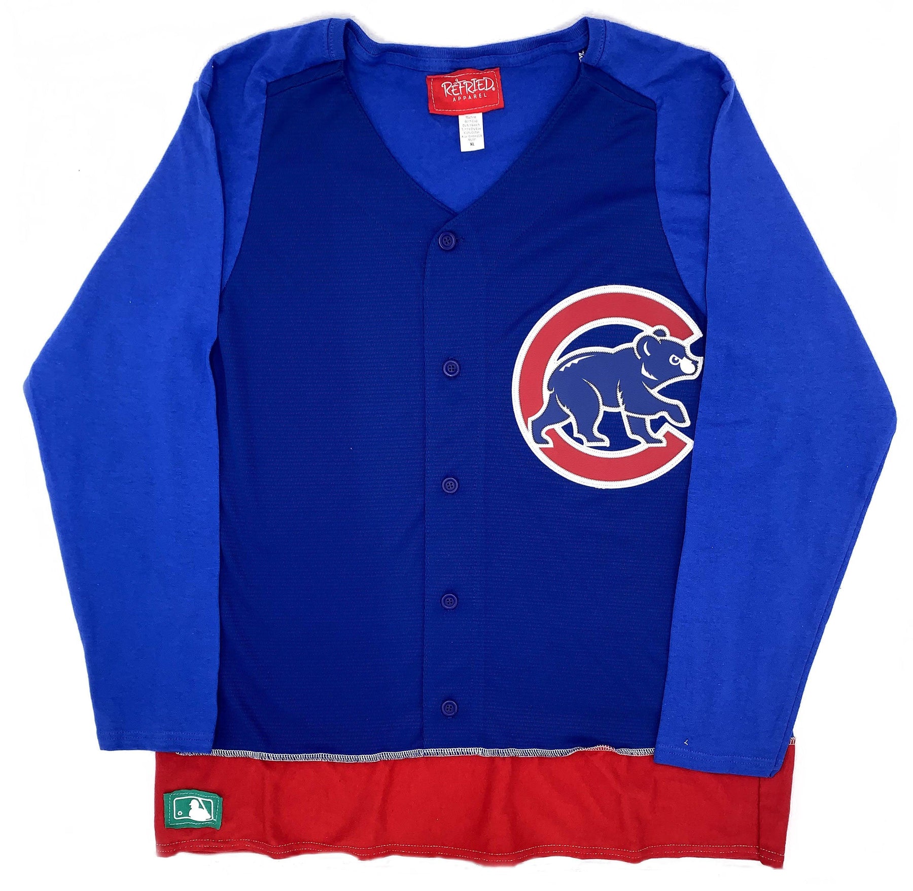 New Era Women's White, Royal Chicago Cubs Lace-Up Long Sleeve T