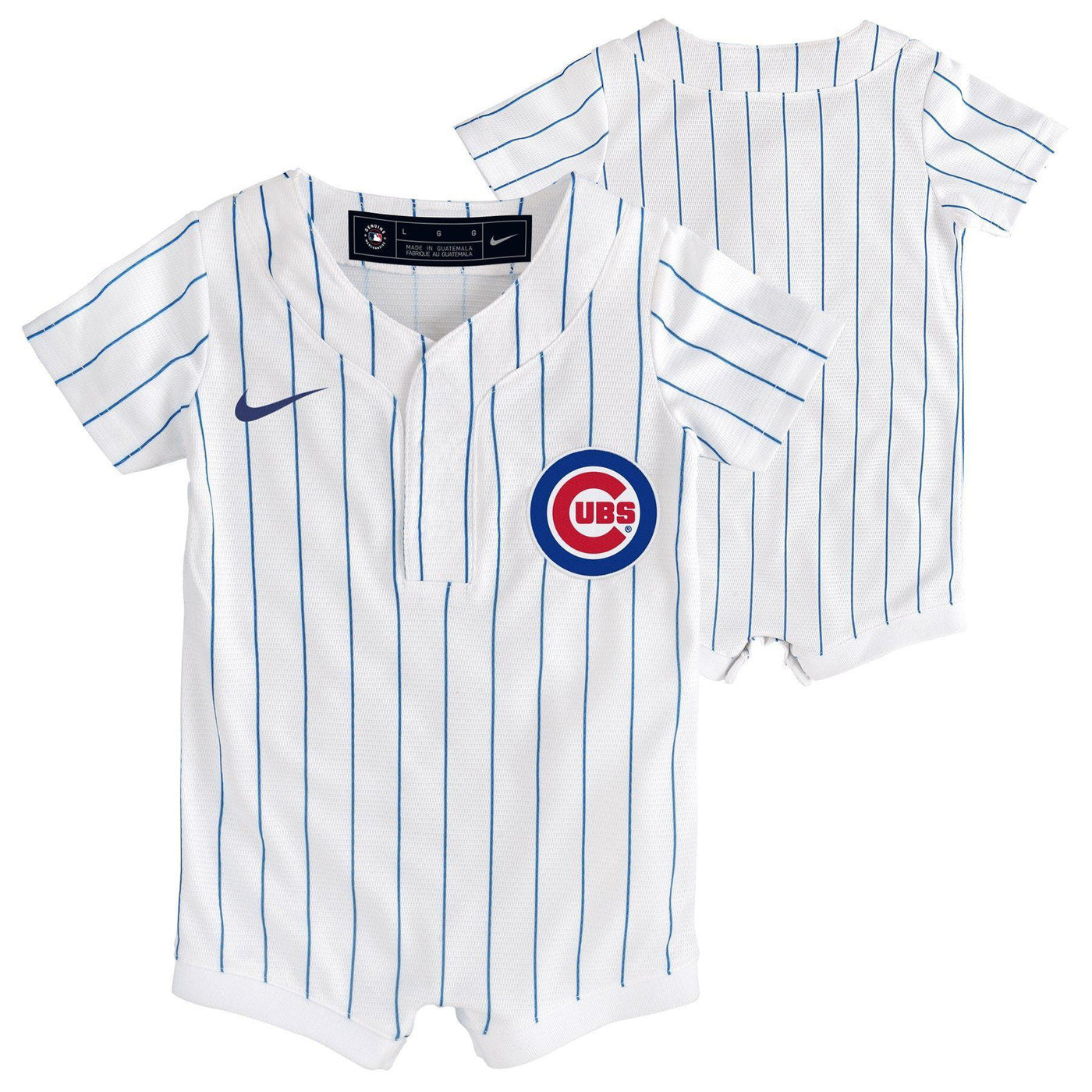 Men's True-Fan White/Royal Chicago Cubs Pinstripe Jersey