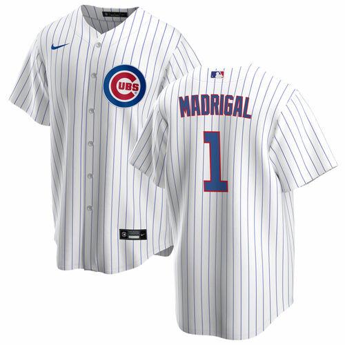 Nick Madrigal Chicago Cubs Women's Backer Slim Fit T-Shirt - Ash
